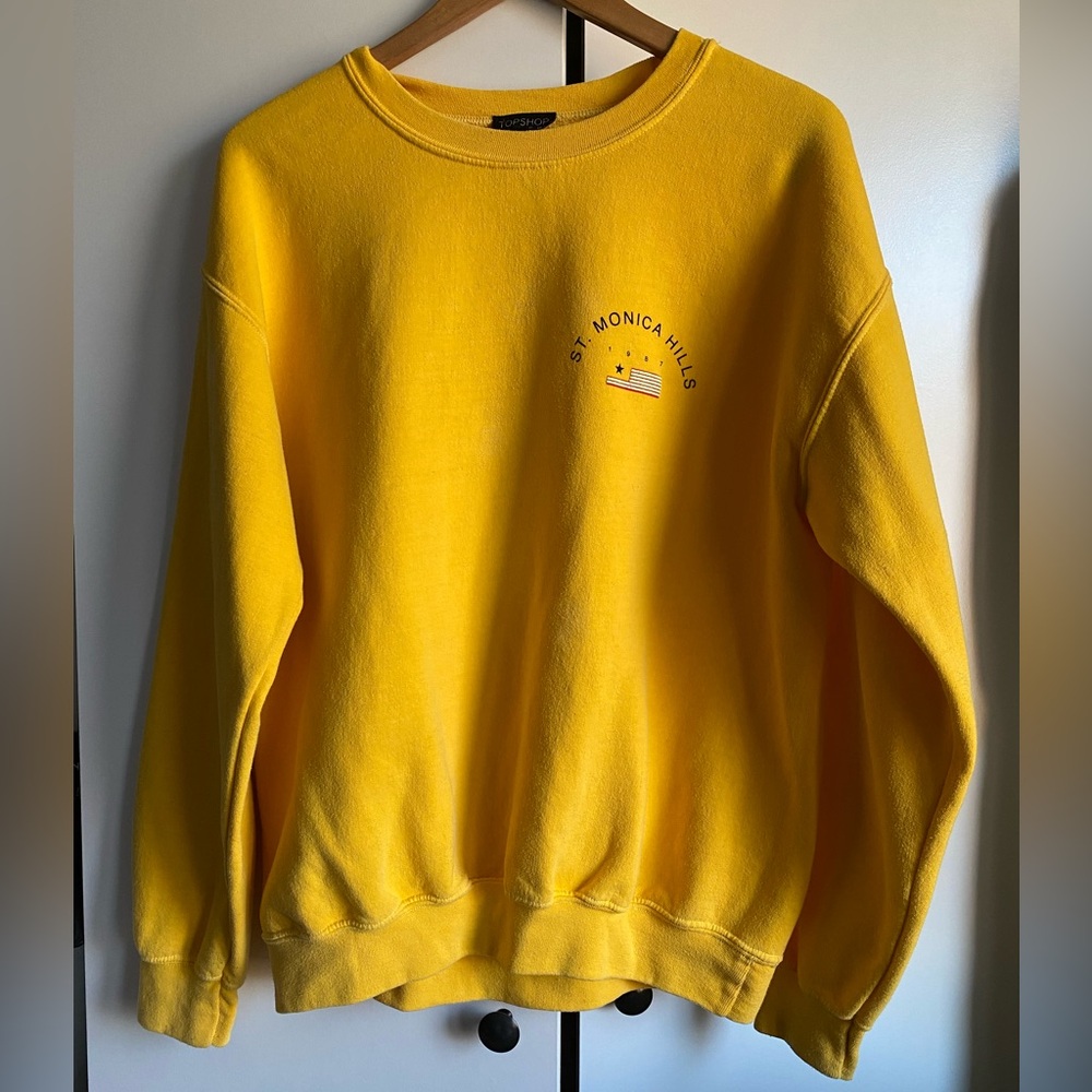 TOPSHOP Yellow Sweatshirt